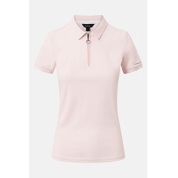 Polo Horze fonctionnel Willow femme manches courtes Rose pâle