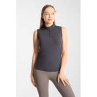 T shirt d’entraînement Emmie sans manches Horze femme cooling Marine odyssey Bleu marine
