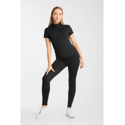 Dames training T-shirt Horze Emmie cooling met korte mouwen Zwart