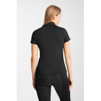 T-shirt d’entraînement Horze Emmie femme cooling manches courtes Noir