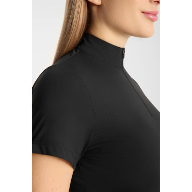 Dames training T-shirt Horze Emmie cooling met korte mouwen Zwart