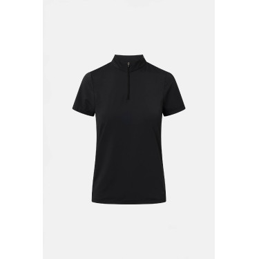 Dames training T-shirt Horze Emmie cooling met korte mouwen Zwart