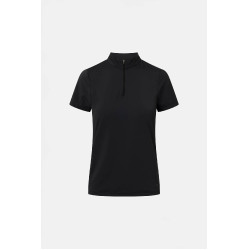 T-shirt d’entraînement Horze Emmie femme cooling manches courtes Noir
