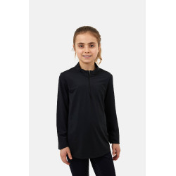 T-shirt d'entrainement Horze Young Rider rafraîchissant Emmie manches longues Noir