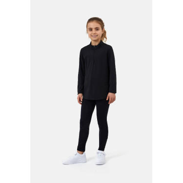 T-shirt d'entrainement Horze Young Rider rafraîchissant Emmie manches longues Noir
