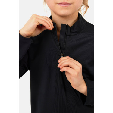 T-shirt d'entrainement Horze Young Rider rafraîchissant Emmie manches longues Noir