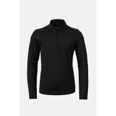 T-shirt d'entrainement Horze Young Rider rafraîchissant Emmie manches longues Noir