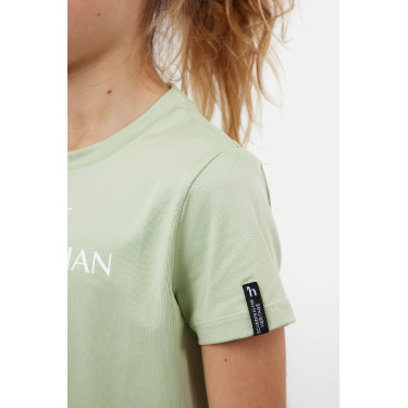 T-shirt Horze Wilda Young Rider met korte mouwen Celadongroen
