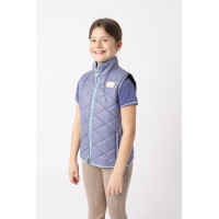 Mouwloos rijvest Horze Selina kind Fluwelen ochtend Blauw