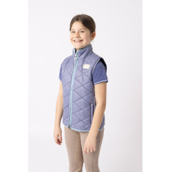 Veste d'équitation sans manches Horze Selina enfant Velvet morning Bleu