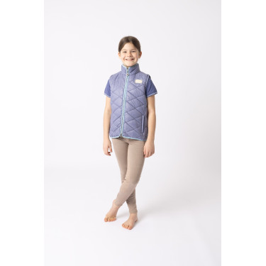 Veste d'équitation sans manches Horze Selina enfant Velvet morning Bleu