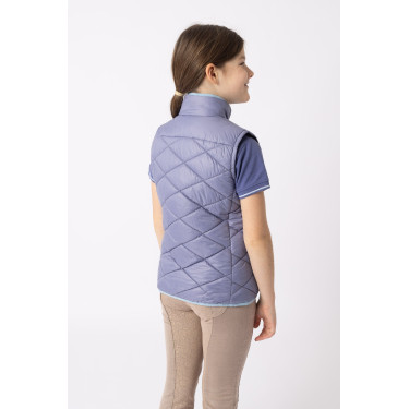Veste d'équitation sans manches Horze Selina enfant Velvet morning Bleu