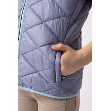 Veste d'équitation sans manches Horze Selina enfant Velvet morning Bleu
