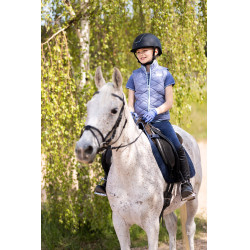 Mouwloos rijvest Horze Selina kind Fluwelen ochtend Blauw