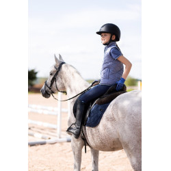 Veste d'équitation sans manches Horze Selina enfant Velvet morning Bleu