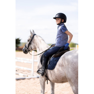 Veste d'équitation sans manches Horze Selina enfant Velvet morning Bleu