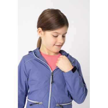 Kinderwedstrijdjasje Horze Yona gevoerd Fluwelen ochtend Blauw