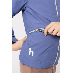 Kinderwedstrijdjasje Horze Yona gevoerd Fluwelen ochtend Blauw