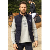 Harcour Pona mouwloos herenvest Marine / wit Blauw
