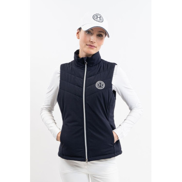 Mouwloos vest Harcour Pola dames Marine / wit Blauw