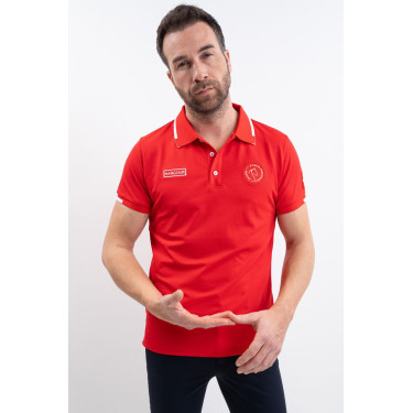 Polo Harcour Dranse heren Swiss Equestrian Friends Rood