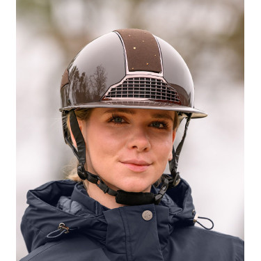 Rijhelm Swing H24 Lady Spark Glanzend bruin met glitters