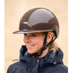 Casque d’équitation Swing H24 Lady Spark Marron brillant paillettes