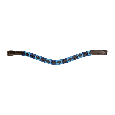 Waldhausen X-Line Polo frontriem bruin Blauw / lichtblauw