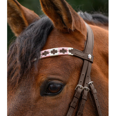 Waldhausen X-Line Polo frontriem bruin Roze / beige