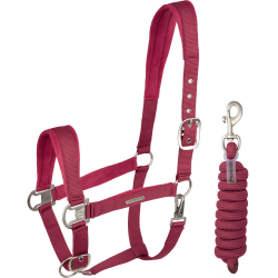 Halter en leadrope Waldhausen Velvet Granaat Rood