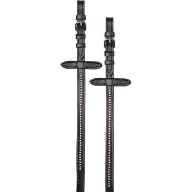 Teugels met stoppers Star Diamond Zwart / wit