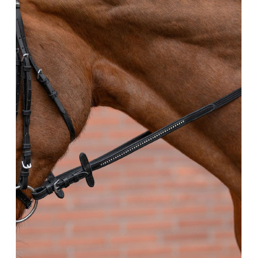 Teugels met stoppers Star Diamond Zwart / wit