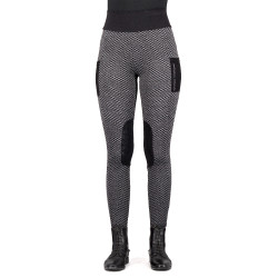 Legging d'équitation Imperial Riding Diamond Bubble Kneegrip Noir