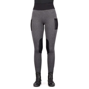 Legging d'équitation Imperial Riding Diamond Bubble Kneegrip Noir