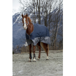 Couverture Equithème TYREX 600 D Marine / gris Bleu Couverture Equithème TYREX 600 D Marine / gris Bleu