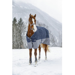 Equithème TYREX 600 D deken Marine / grijs Blauw Equithème TYREX 600 D deken Marine / grijs Blauw