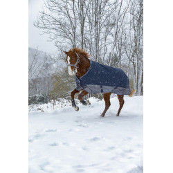 Equithème TYREX 600 D deken Marine / grijs Blauw Equithème TYREX 600 D deken Marine / grijs Blauw