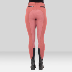 Pantalon d'équitation Euro-Star Arista Fashion Diamond FullGrip Rouan rouge