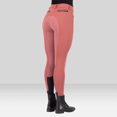 Pantalon d'équitation Euro-Star Arista Fashion Diamond FullGrip Rouan rouge
