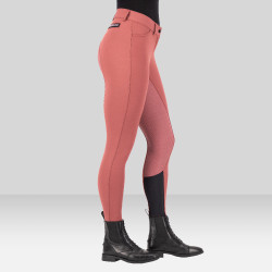 Pantalon d'équitation Euro-Star Arista Fashion Diamond FullGrip Rouan rouge