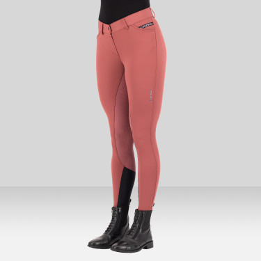 Pantalon d'équitation Euro-Star Arista Fashion Diamond FullGrip Rouan rouge