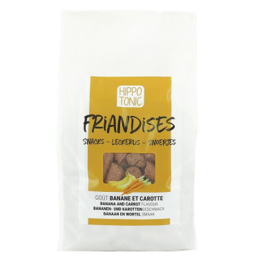 Hippo-Tonic snoepjes voor paarden met banaan- en wortelsmaak Hippo-Tonic snoepjes voor paarden met banaan- en wortelsmaak