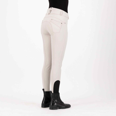 Pantalon d'équitation HV Polo Ellen Highwaist FullGrip Gris Zinc Beige