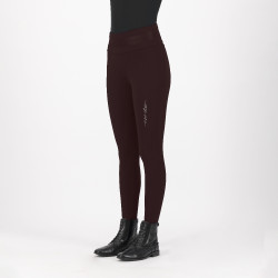 Legging d'équitation Euro-Star Impress FullGrip Rose noire Bordeaux