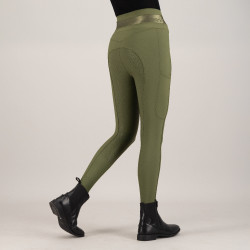 Legging d'équitation Euro-Star Impress FullGrip Olive Vert