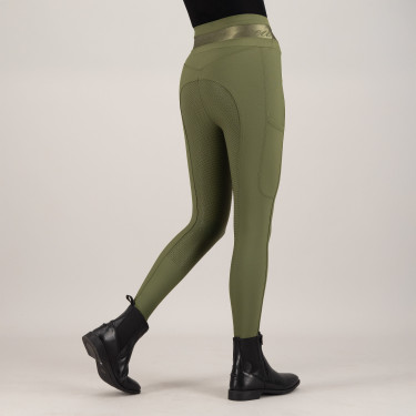 Legging d'équitation Euro-Star Impress FullGrip Olive Vert