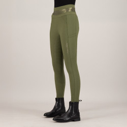 Legging d'équitation Euro-Star Impress FullGrip Olive Vert