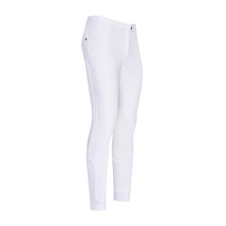 Pantalon d'équitation Euro-Star Camillo original grip genoux homme Blanc