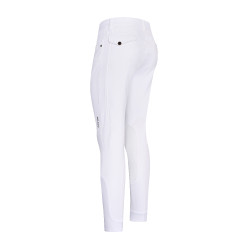 Pantalon d'équitation Euro-Star Camillo original grip genoux homme Blanc