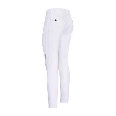 Pantalon d'équitation Euro-Star Camillo original grip genoux homme Blanc